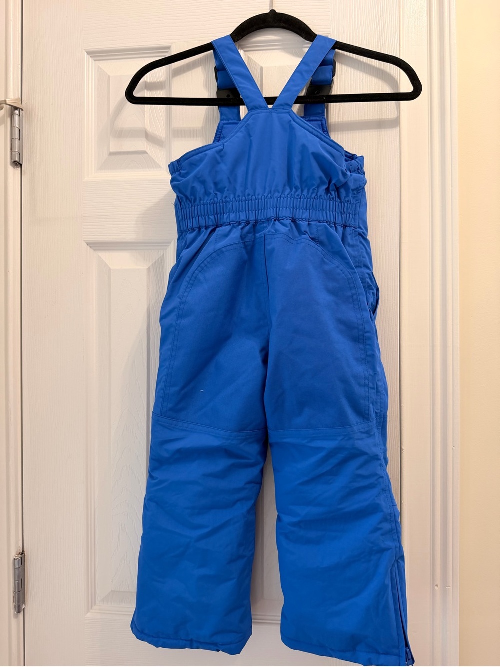 Lands' End Cobalt Blue Kids Squall Waterproof Insulated Iron Knee Snow Bibs - Picture 4 of 5